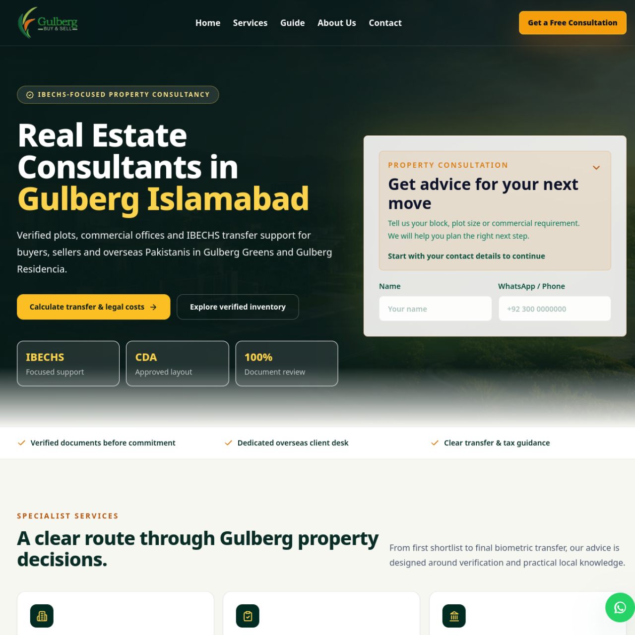 Gulberg Office website preview